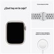 Smartwatch Apple MKNA3LE/A Nike Serie 7 Sport Band 45Mm Starlight Aluminio Platino Blanco