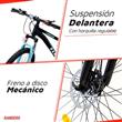 Bicicleta Randers BKE-2129-ST R29 21 Velocidades Aluminio Negro con Turquesa