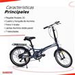 Bicicleta Randers BKE-720-C R20 7 Velocidades Plegable Azul