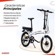 Bicicleta Randers BKE-E2001-A Electrica Plegable R20 7 Velocidades Blanca
