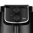 Freidora Midea AF-M140BAR1 De Aire 4 Litros Mecanica Negra