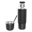 Termo Peabody PE-ETL500N 500 mL Electrico Negro Mate Y Bombilla