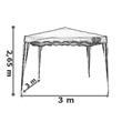 Gazebo Foco 18919/4 3x3x2.65 Plegable Estructura Aluminio