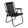 Silla Mor 002059 Plegable Alta Caño Acero Negro