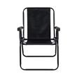 Silla Mor 002059 Plegable Alta Caño Acero Negro