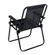 Silla Mor 002059 Plegable Alta Caño Acero Negro