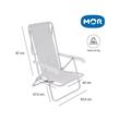 Reposera Mor 002257 Plegable 8 Posiciones Blanca Caño Acero