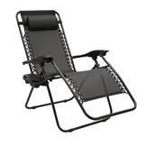 Reposera Php Gravedad Cero Acero Negra Plegable