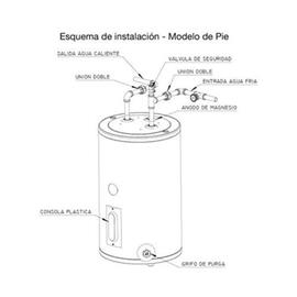 Termotanque Rheem-Nl TEP85 85 Litros Electrico Superior