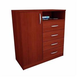 Comoda Centro Estant C40W 4 Cajones 1 Puerta Wengue