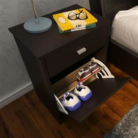 Mesa de Luz Centro Estant MLB W Con Botinero Wengue