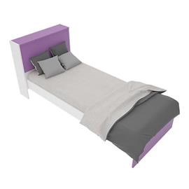 Cama Orlandi J.373 Juvenil 1 Plaza Blanco Y Lila