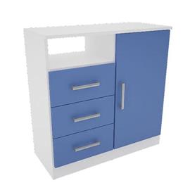 Comoda Orlandi 376 Juvenil 3 Cajones 1 Puerta Blyaz