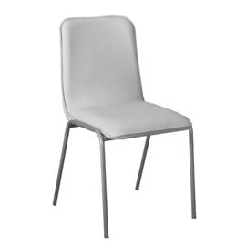Silla Dakot 3970000A BL Parma Rt Aluminio Cuerina Blanca