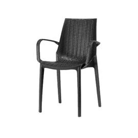 Sillon Quality Plastic 40685N Melody C/Apoya Brazo Negro