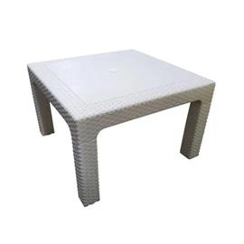 Mesa Quality Plastic 100010B Ratan Ratona 90x90 Blanca