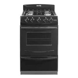 Cocina Escorial CANDOR BLK S2 GL 51Cm Negro Gas Licuado