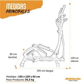 Caminador Eliptico Athletic 500E Hasta 110Kg Rueda 5Kg