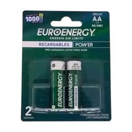 Pilas Euroenergy Recargable AA 2500 Mah Blister X 2
