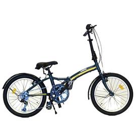 Bicicleta Randers BKE-720-B Rodado 20 Plegable 7 Velocidades Azul Petroleo