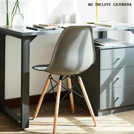 Escritorio Silcar Poli 1.2 Mts Caño Plata Tapa Blanca