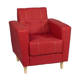 Sillon Adm Amoblamientos 200175 Chenille 1 Cuerpo Rojo