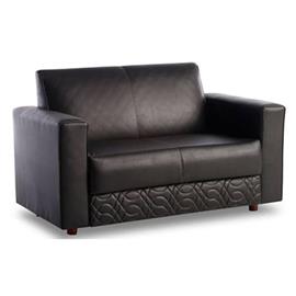 Sillon Adm Amoblamientos 200201 Ecocuero 2 Cuerpos Negro