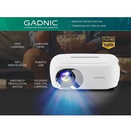 Proyector Gadnic PROJ0060 Spectacular HD 1200 Lumenes HDMI USB