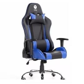 Silla Gamer Kanji KJ-321T-BB Azul y Negra Reclinable 180°