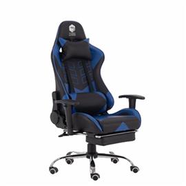Silla Gamer Kanji KJ-488T-BB Azul y Negra Reclinable 180°