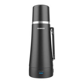 Termo Peabody PE-ETA1000/01N 1 Litro Electrico Negro Mate y Bombilla