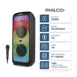 Parlante Philco TPL4500 Portatil 5300W Bluetooth Luz Led