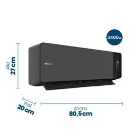 Aire Acondicionado Philco PHBKS34HA6AN 3400W Frio Calor Split Black