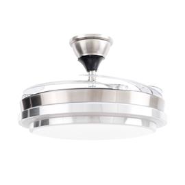 Ventilador de Techo Kanji Home KJH-CFMB001SL 42? Plateado Retractil Luz Led