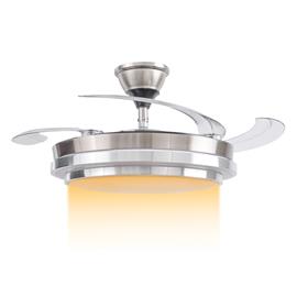 Ventilador de Techo Kanji Home KJH-CFMB001SL 42? Plateado Retractil Luz Led