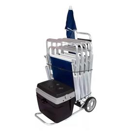 Carro de Playa Mor 2696 Con Extension Negro Aluminio