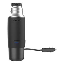 Termo Peabody PE-ETL500N 500 mL Electrico Negro Mate Y Bombilla