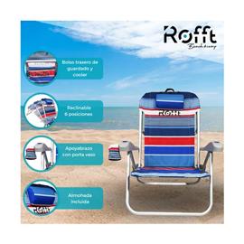 Reposera Rofft RFSC541 Mochila Reclinable 6 Posiciones Aluminio