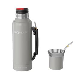 Termo Kanji KJH-PE10M-G 1 Litro Electrico Gris Mate Y Bombilla