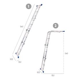 Escalera Mor 005224 Multifuncion Con Plataforma 4x4