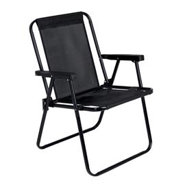 Silla Mor 002059 Plegable Alta Caño Acero Negro