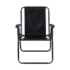 Silla Mor 002059 Plegable Alta Caño Acero Negro