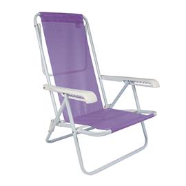 Reposera Mor 002290 Plegable 8 Posiciones Lila Caño Acero