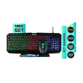 Kit Gaming Noblex NBX-SET1000 Teclado RGB + Mouse Y Mousepad