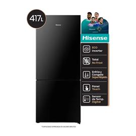 Heladera Hisense RB3P422NEB 417 Litros Negra No Frost