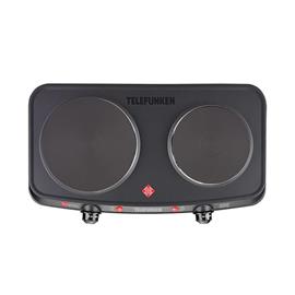 Anafe Eléctrico Telefunken TF-AE10500 2400W 2 Hornallas 7 Niveles Negra