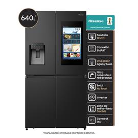 Heladera Hisense RQ697HB 640 Litros No Frost Inverter 4 Puertas Dispenser