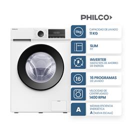 Lavarropas Philco PHLF111BN2 11Kg 1400Rpm Blanco Inverter
