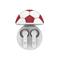 Auricular Eurosound ES-FB1804-WR Futbol Bluetooth In Ear Rojo y Blanco