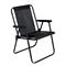Silla Mor 002059 Plegable Alta Caño Acero Negro